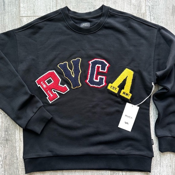 🔥🔥RVCA - LETTERMAN CREWNECK SWEATSHIRT🔥🔥 - Picture 4 of 8